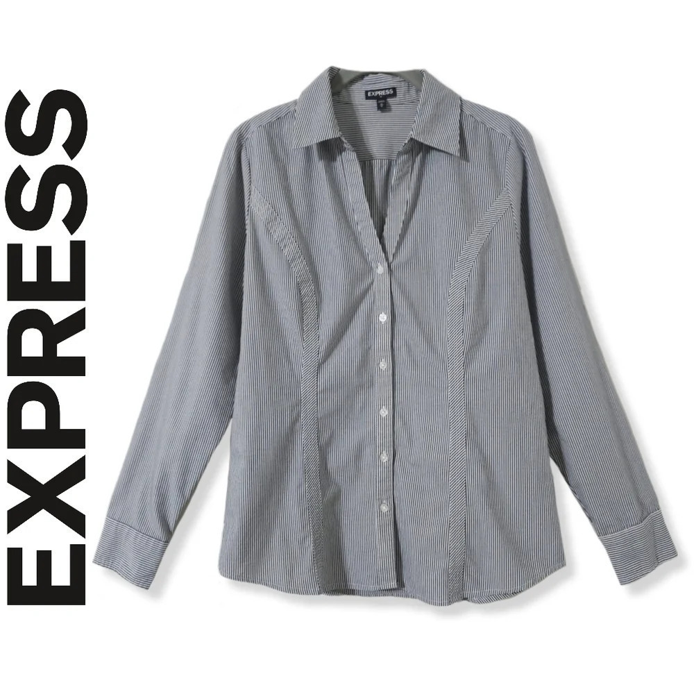 ✨️4/$20. Original Essential Shirt, Button Down Career Wear, Fitted Pin Stripe, M